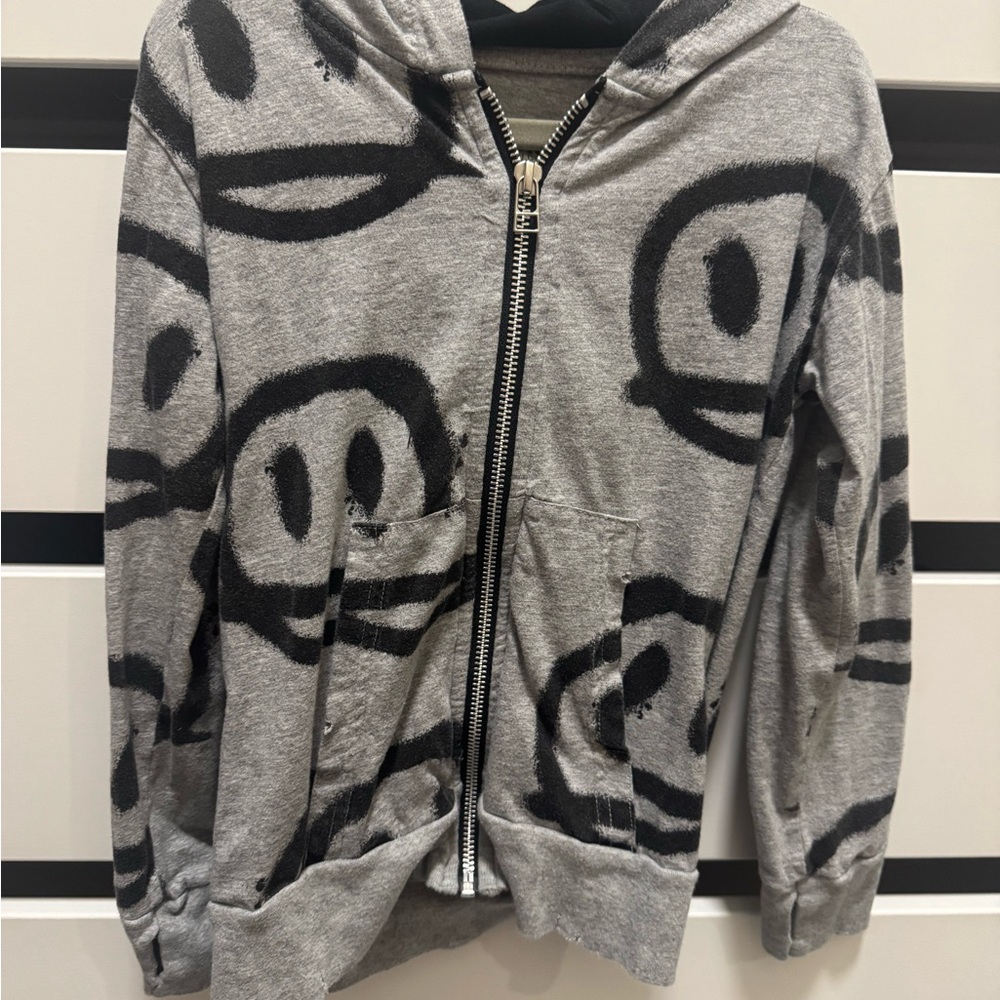 nununu Gray and Black Kids Hoodie